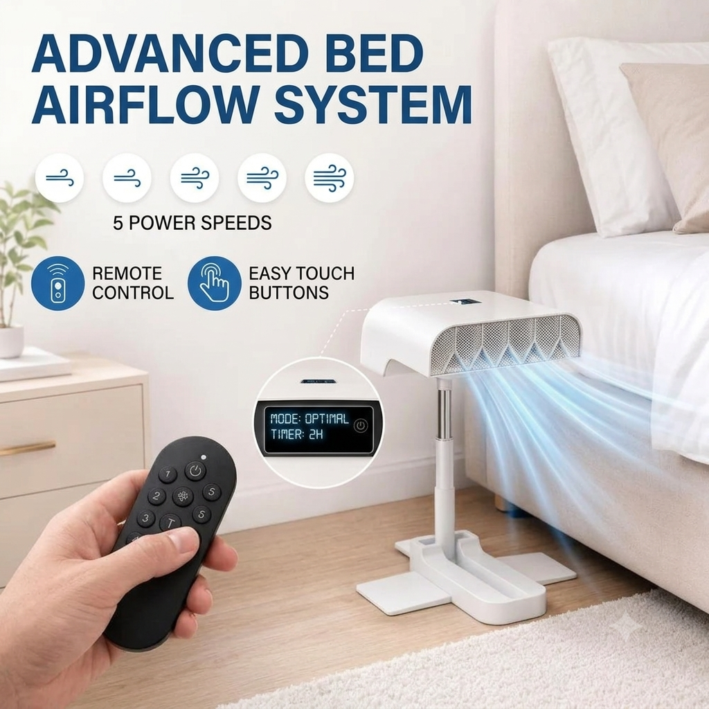 Bed Air Circulator Fan with Remote