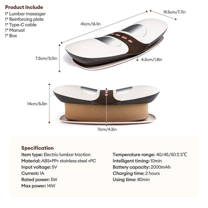 4-in-1 Dynamic Lumbar Traction & Back Massager