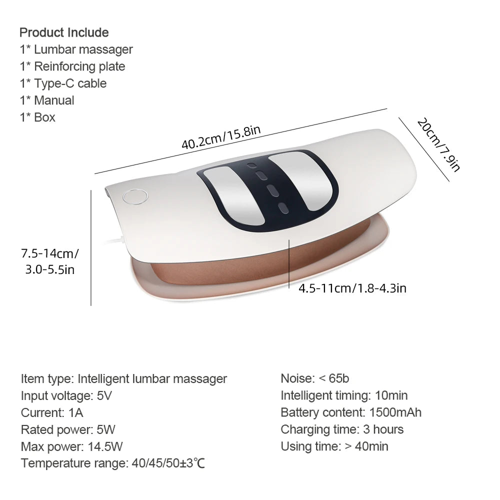 4-in-1 Dynamic Lumbar Traction & Back Massager